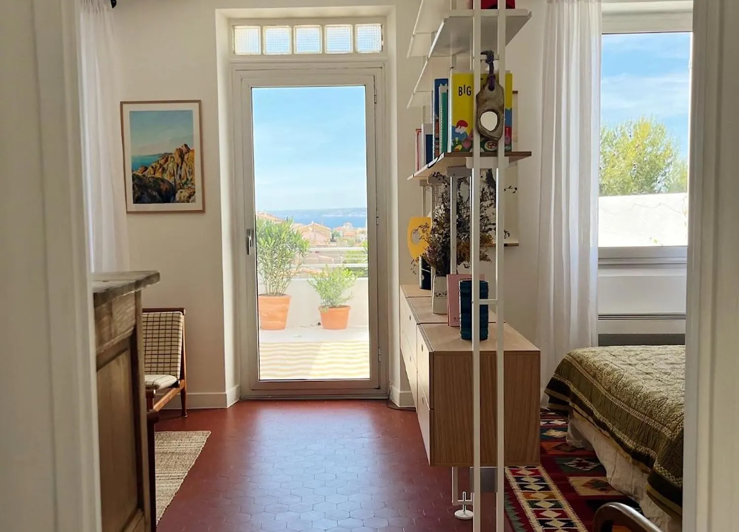 Lägenhet Charmant Studio-Terrasse Vue Mer Marseille Frankrike